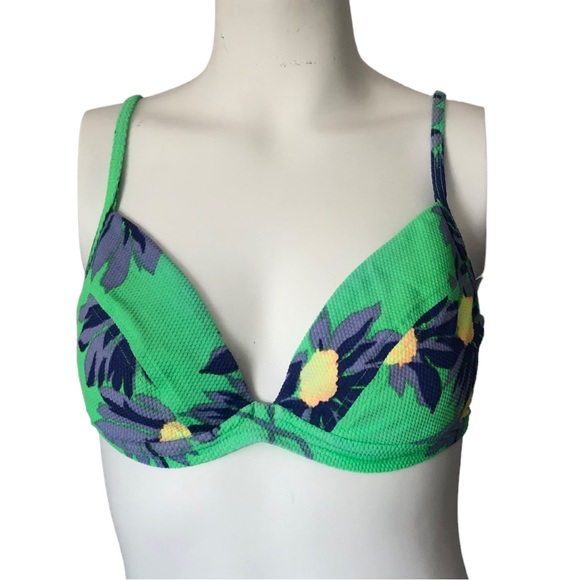 Swim Vintage Green Floral Bikini Set Poshmark